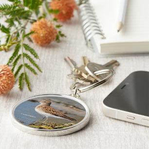 Cute Least Sandpiper on Mudflats Key Ring