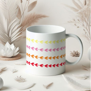 Cute Leaves Line Customisable Coffee Mug