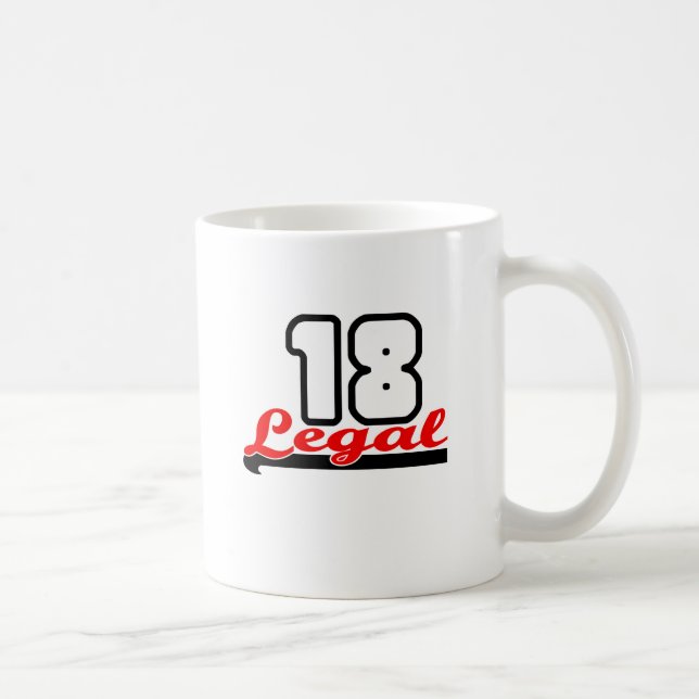 Cute, "Legal 18" design Coffee Mug (Right)