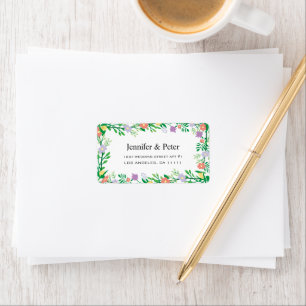 CUTE LEMON AND FLOWERS FLORAL DECOUPAGE LABEL