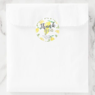 Cute lemon babyshower party favour stickers