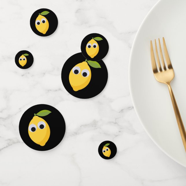 Cute Lemon Character with Googly Eyes  Confetti (Group)