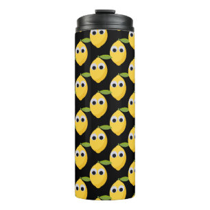 Cute Lemon Character with Googly Eyes  Thermal Tumbler