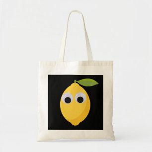 Cute Lemon Character with Googly Eyes Tote Bag