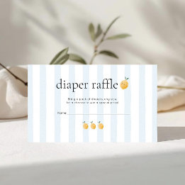 Cute Lemon Citrus Baby Shower Diaper Raffle Enclosure Card