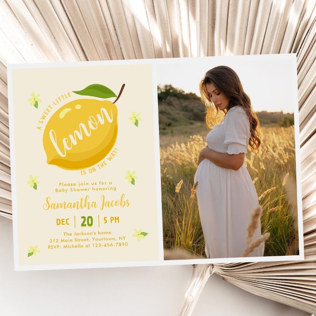 Cute Lemon Citrus Baby Shower Photo Invitation (Creator Uploaded)
