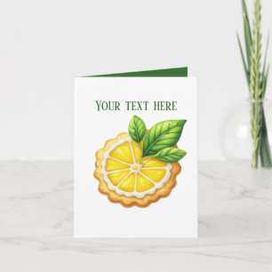 Cute lemon cookie customisable card