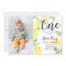 Cute lemon first birthday lemon photo invite