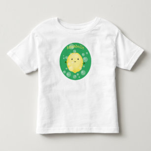 Cute lemon fruit cartoon bubbles illustration toddler T-Shirt