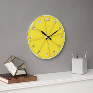 Cute Lemon fruit kitchen wall clock