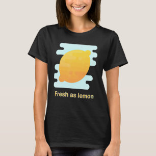 Cute Lemon Fruit Pattern Yellow Citrus Summer Time T-Shirt
