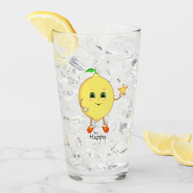 Cute Lemon Holding a Star Glass (Front Ice)