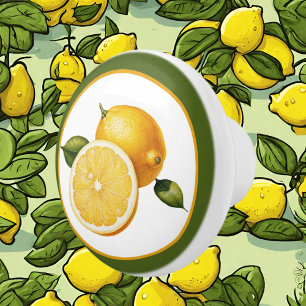 Cute lemon lovers kitchen  ceramic knob