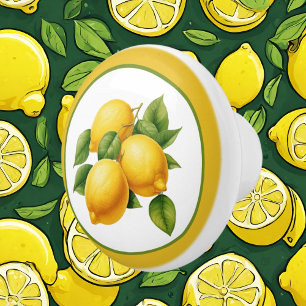 Cute lemon lovers kitchen ceramic knob