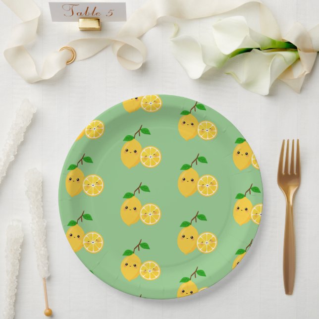 Cute Lemon  Paper Plate (Wedding)