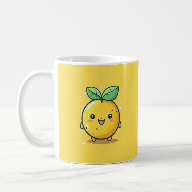 Cute lemon themed coffee mug (Left)