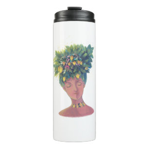 cute lemon thermal tumbler