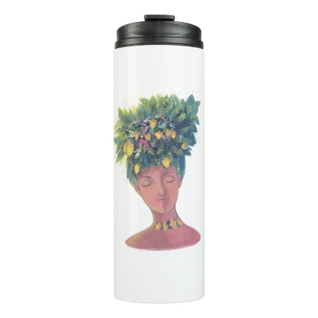 cute lemon  thermal tumbler (Front)