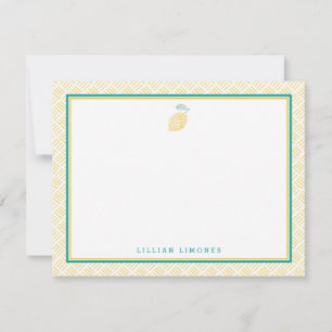 Cute Lemon Yellow and Green Card
