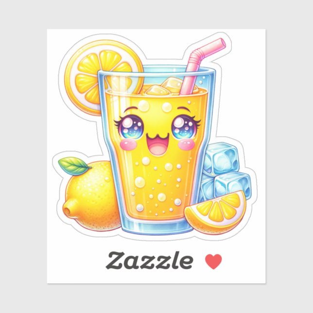 Cute Lemonade Custom-Cut Vinyl Stickers (Sheet)