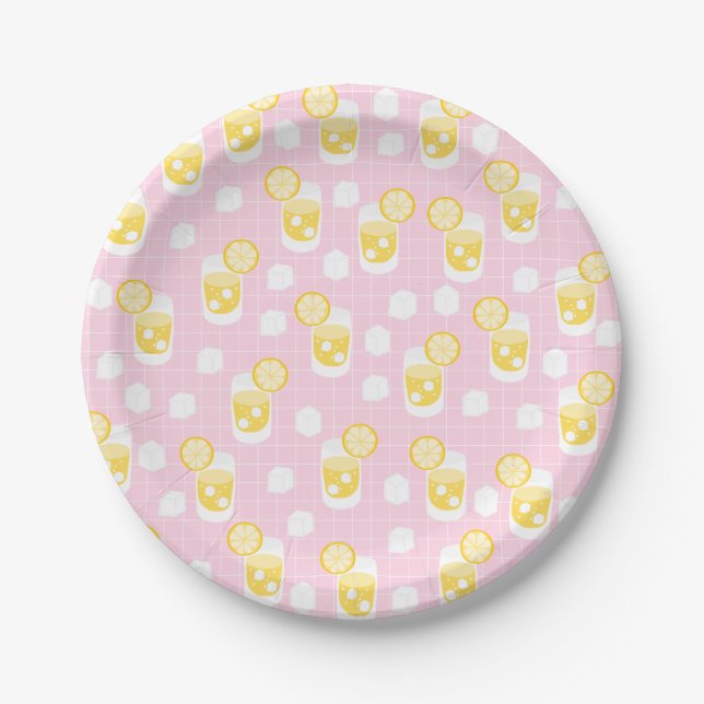 Cute Lemonade Paper Plates (Front)