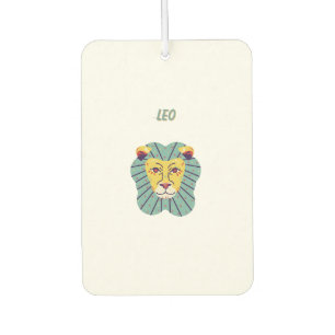 Cute Leo, zodiac, star sign print Car Air Freshener