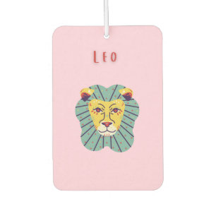 Cute Leo, zodiac, star sign print Car Air Freshener