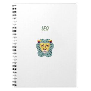 Cute Leo, zodiac, star sign print Notebook