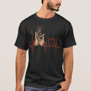 Cute Leonberger Dog Heartbeat for men women kids T-Shirt
