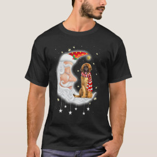 Cute Leonberger With Santa Hat Christmas Dog T-Shirt