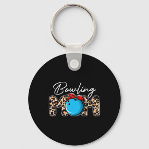 Cute Leopard Bowling Mum Mama Sport Lover Mother's Key Ring