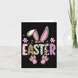 Cute Leopard Bunny Easter Day Tee For Nurses And T Card