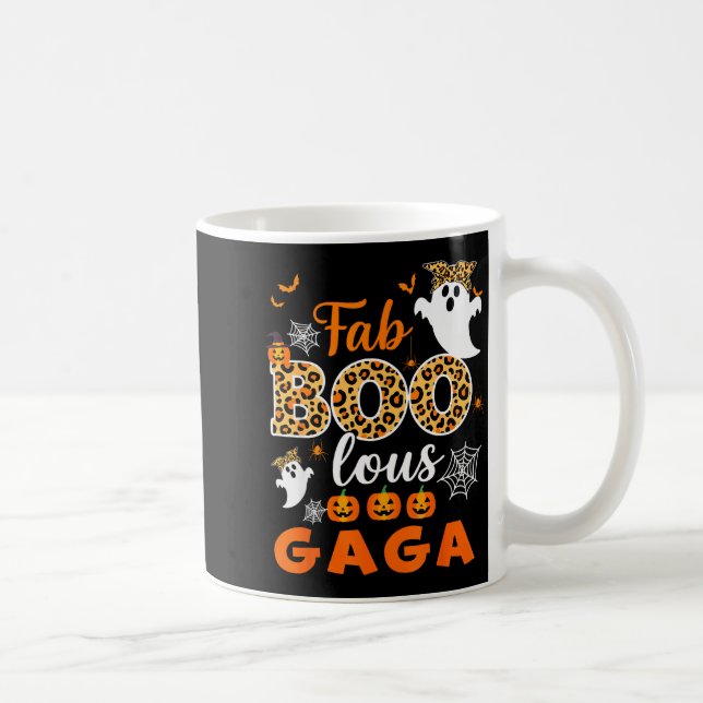Cute Leopard Fab Boo Lous Gaga Soky Halloween Cost Coffee Mug (Right)