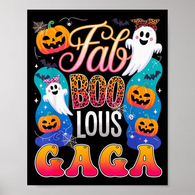 Cute Leopard Fab Boo Lous Gaga Soky Halloween Cost Poster (Front)