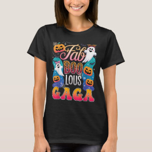 Cute Leopard Fab Boo Lous Gaga Soky Halloween Cost T-Shirt