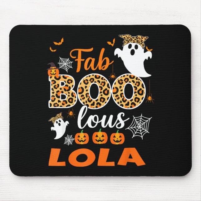 Cute Leopard Fab Boo Lous Lola Soky Halloween Cost Mouse Mat (Front)