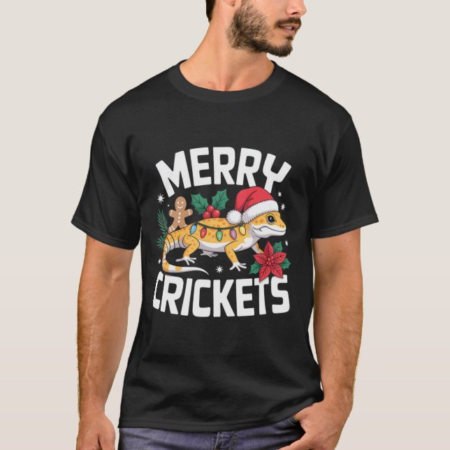 Cute Leopard Gecko Christmas Pun  T-Shirt (Front)
