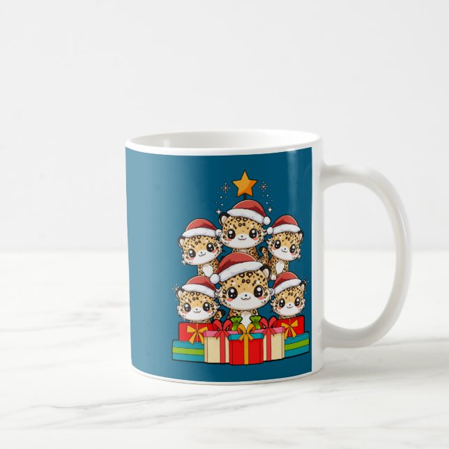 Cute Leopard Gecko Le Lizard Christmas Tree Xmas H Coffee Mug (Right)