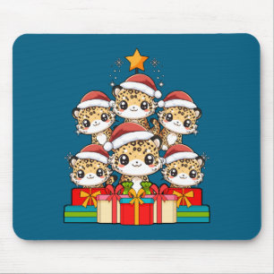 Cute Leopard Gecko Le Lizard Christmas Tree Xmas H Mouse Mat