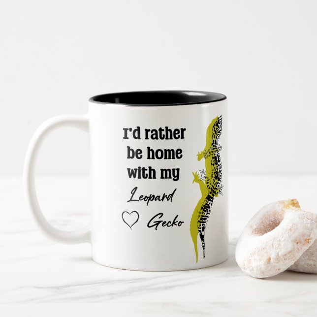 Cute leopard gecko mug (With Donut)
