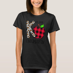 Cute Leopard K Is For Kindergarten Teacher T-Shirt