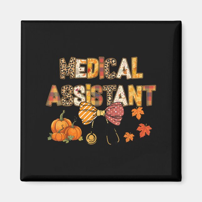 Cute Leopard Medical Istant Stethocope Fall Coquet Magnet (Front)