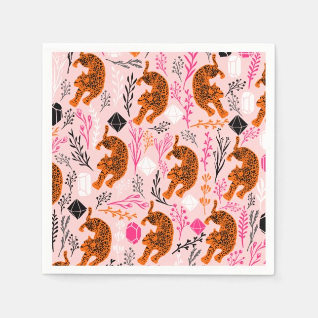 Cute Leopard Paper Napkins (Front)