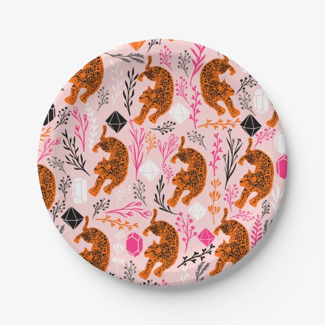 Cute Leopard Paper Plates (Front)
