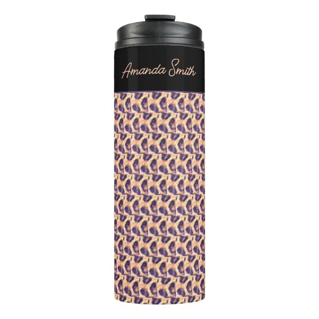Cute Leopard Pattern Thermal Tumbler (Front)