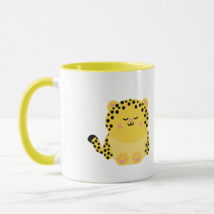 Cute leopard personalised mug