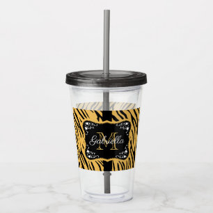 Cute Leopard Print Acrylic Tumbler
