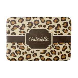 Cute Leopard Print Bath Mat