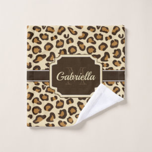 Cute Leopard Print Bath Towel Set
