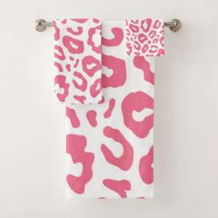 Cute Leopard Print Bath Towel Set